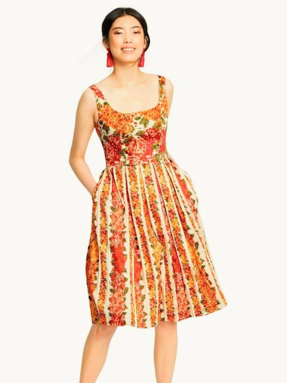 NWOT ISAAC MIZRAHI x Target Cotton Floral Dress Size M
